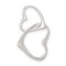 Sterling Silver Double Heart Pendant Charm Jewelry 21mm x 15mm